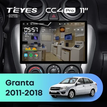 Штатная магнитола Teyes CC4 Pro 8/128 Lada Granta Sport (2011-2018) Тип-B (11")