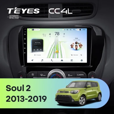 Штатная магнитола Teyes CC4L 6/64 Kia Soul 2 PS (2013-2019) Тип-C