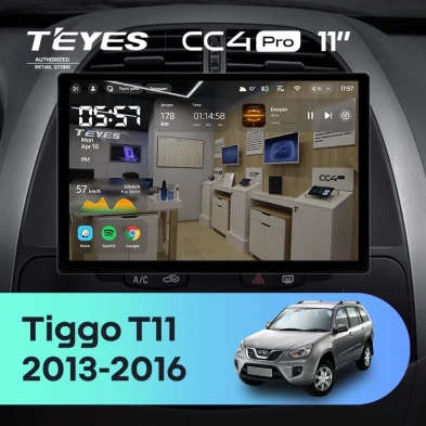 Штатная магнитола Teyes CC4 Pro 12/256 Chery Tiggo T11 FL (2013-2016) (11")
