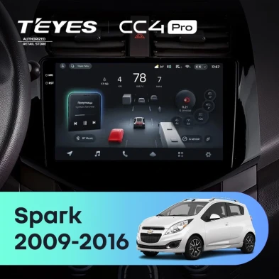 Штатная магнитола Teyes CC4 Pro 8/128 Chevrolet Spark M300 (2009-2016) F1