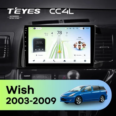 Штатная магнитола Teyes CC4L 6/64 Toyota Wish (2003-2009) F1 Правый руль